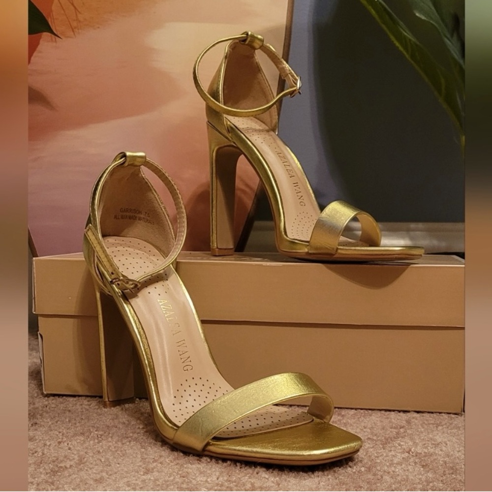 Azalea Wang Gold Heels
